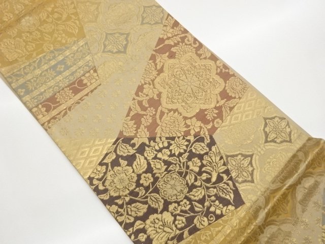 JAPANESE KIMONO / FUKURO OBI / WOVEN CLASSICAL PATTERN 